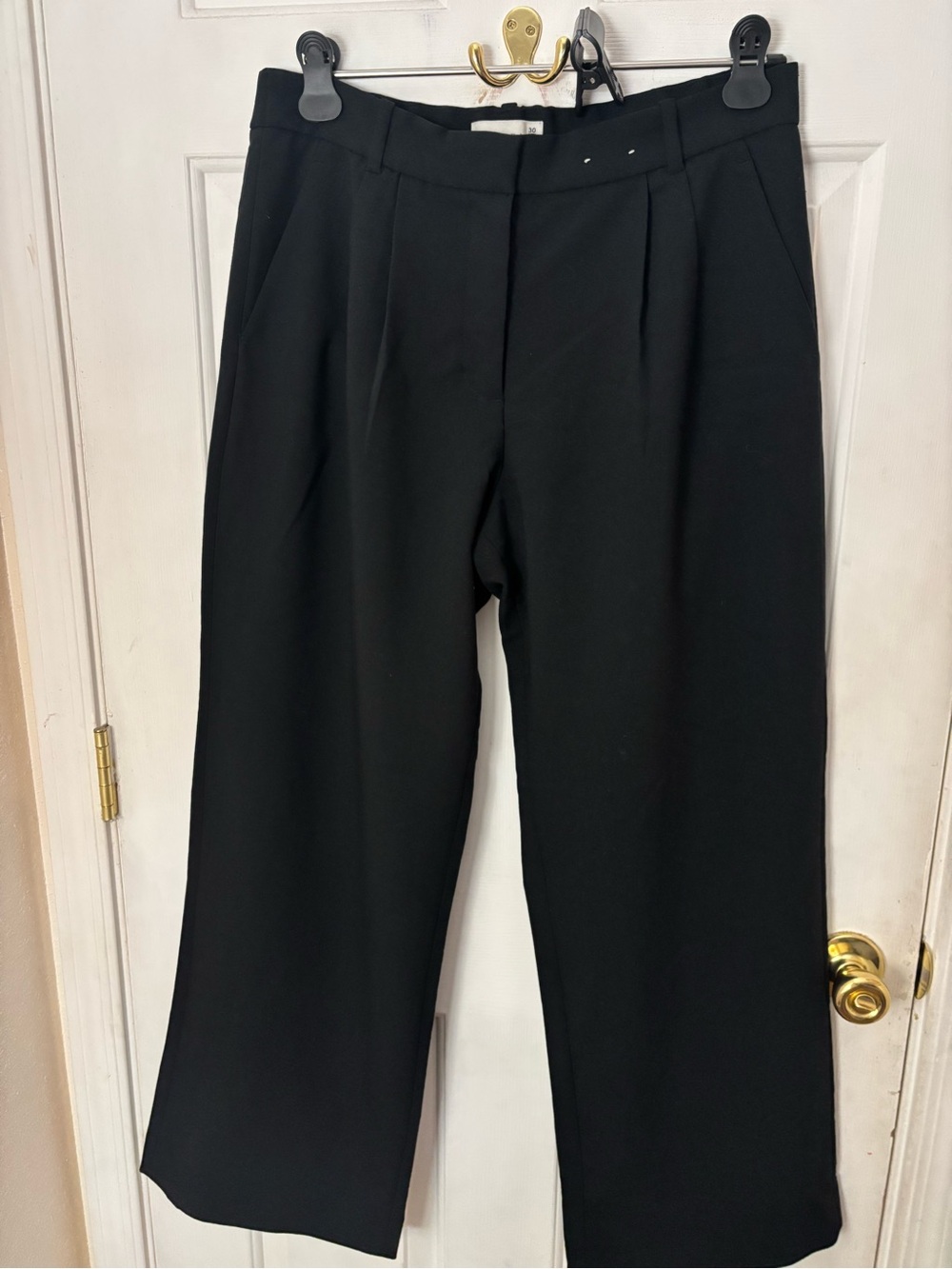 Abercrombie & Fitch Black Wide-Leg Dress Pants